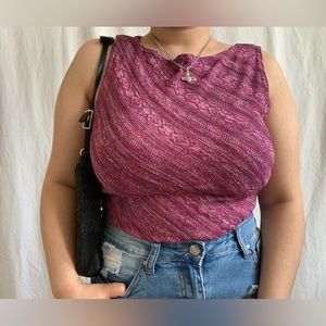 Funky Y2K pink top